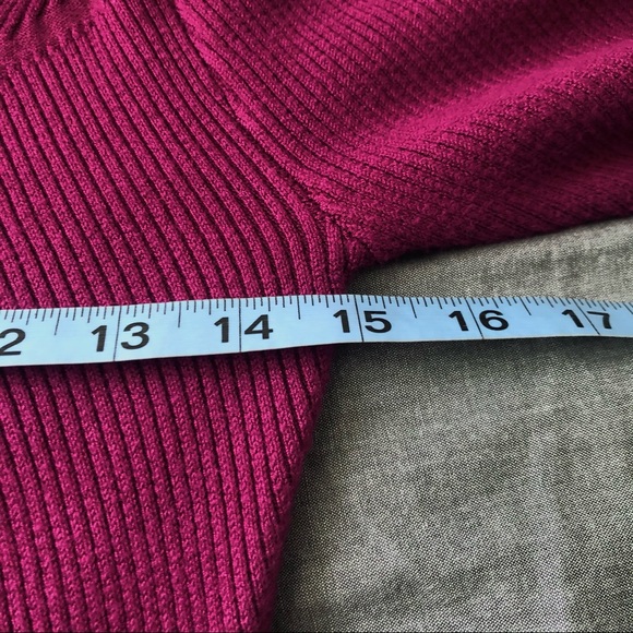 Guess Burgundy Long Sleeve Ribbed Sweater Dress - Picture 10 of 12